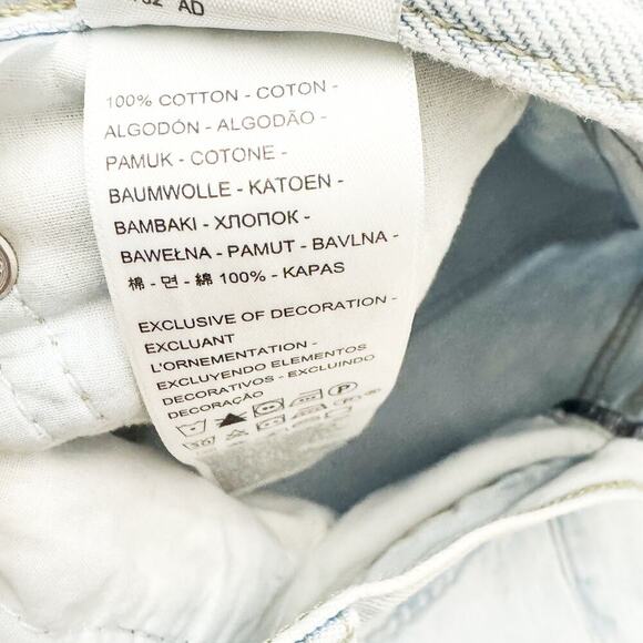 Levi’s Low Pro Straight Light Wash Ripped Denim Jeans Size 29 - Picture 7 of 9